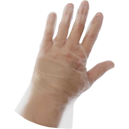 Global Glove Disposable Gloves, 2 mil Palm, Thermoplastic Elastomer (TPE), Powder-Free, XL, 200 PK, Clear 8600PF-XL